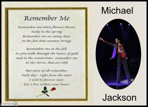 Michael Jackson Remember Me Graphic.