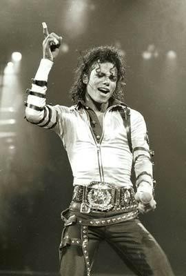 Michael onstage during Bad Tour