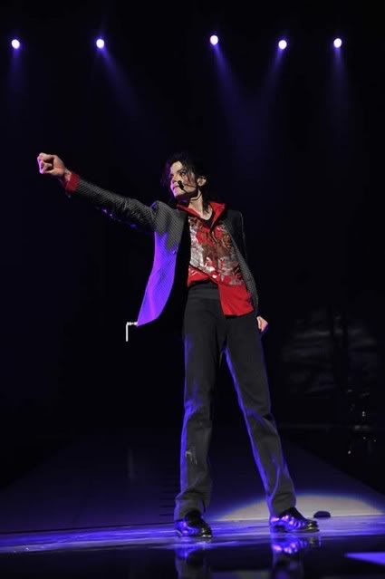 Michael in This Is It---Black jacket.